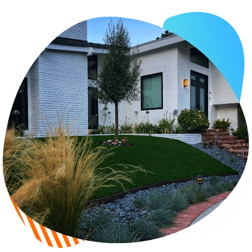 front lawn artificial turf installation