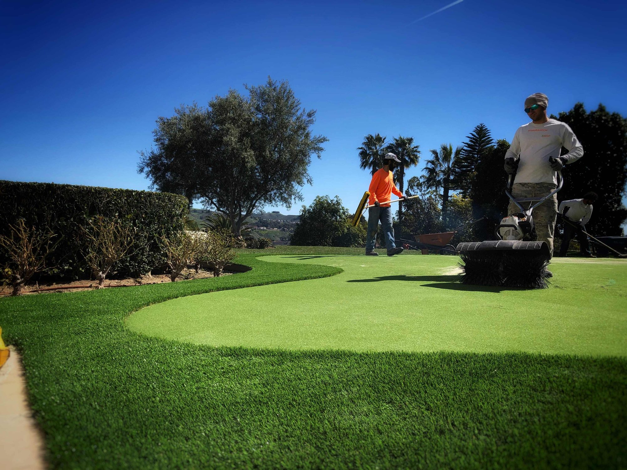 putting green installation in process-2